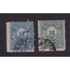 ARGENTINA 1882 GJ 65/6 ESTAMPILLAS USADAS AMBOS COLORES U$ 17